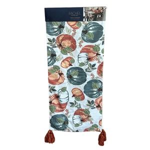 NWT, Rachel Roy Fall Table Runner 16" x 72" w/Tassels & Beaded Embellishments